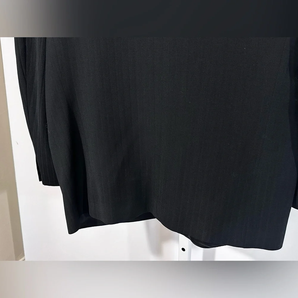 CHIAVARI Made in Italy Black Wool Blazer Classic Tailored 44R